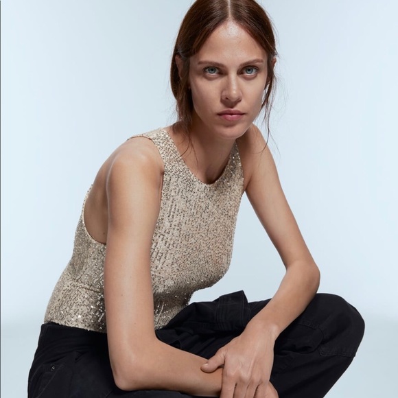 sequin bodysuit zara